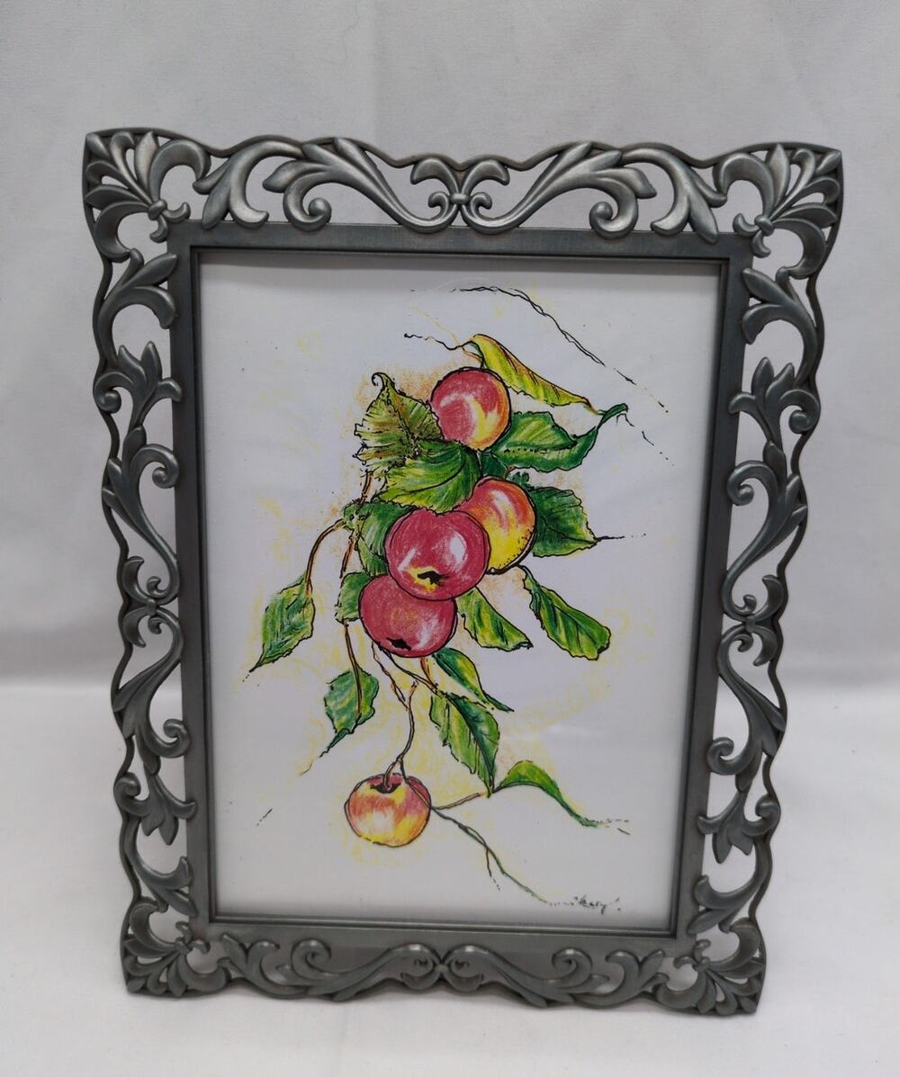 Malden International Designs Pewter Tone 5x7 Ornate Scroll Tabletop Frame Decor